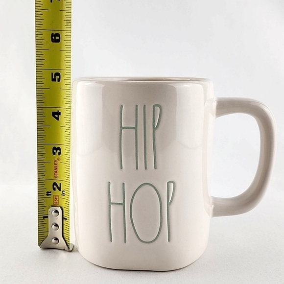 ⭐️2/ $50⭐️ Rae Dunn Artisan Collection Coffee Mug White Large Letters HIP HOP - Picture 9 of 10
